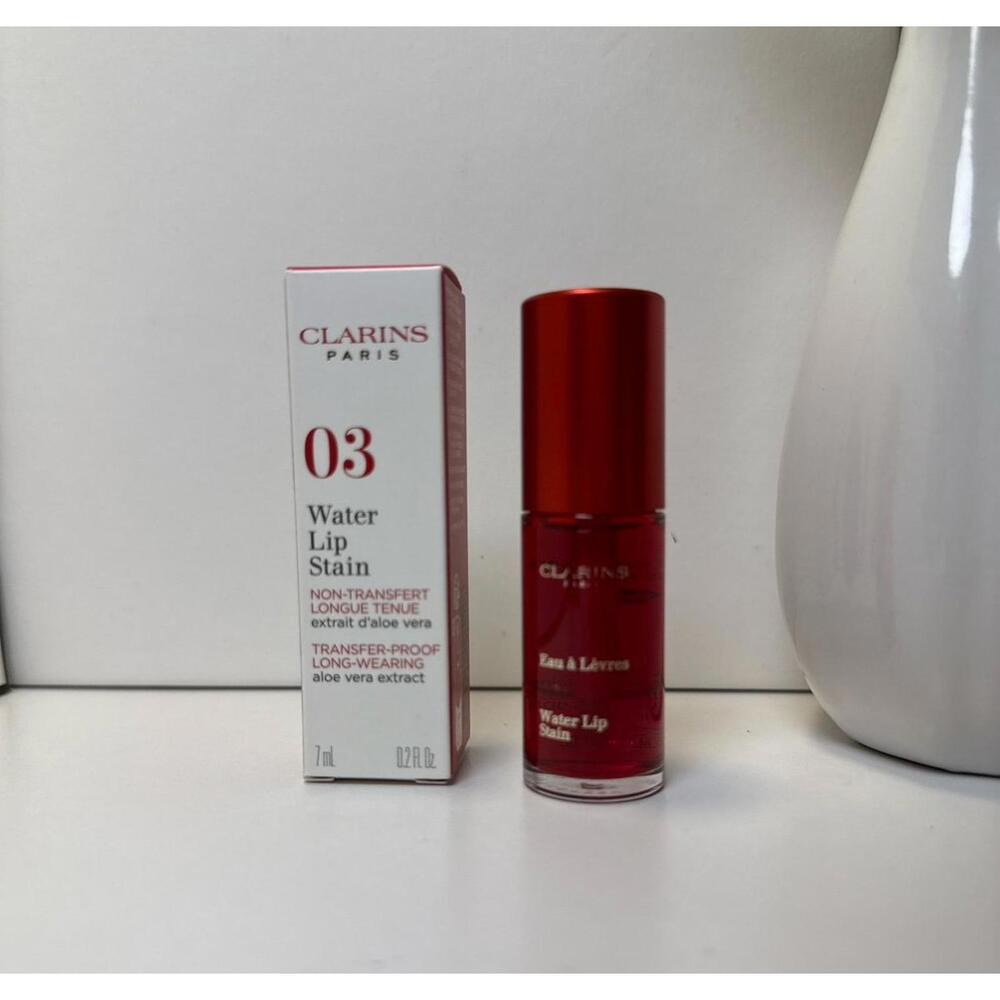 Clarins-03 Red Water-Hydrating Water Lip Stain Kiss-proof &Matte Finish